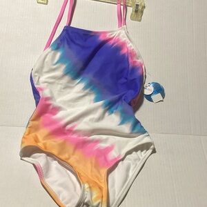 Decree Multicolor Tie-Dye One-Piece Swimsuit - Purple/Pink/Blue/Orange/White